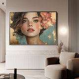 Portrait 195 Canvas Art 60 x 40 cm / Black
