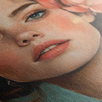 Portrait 195 Canvas Art 60 x 40 cm / Black