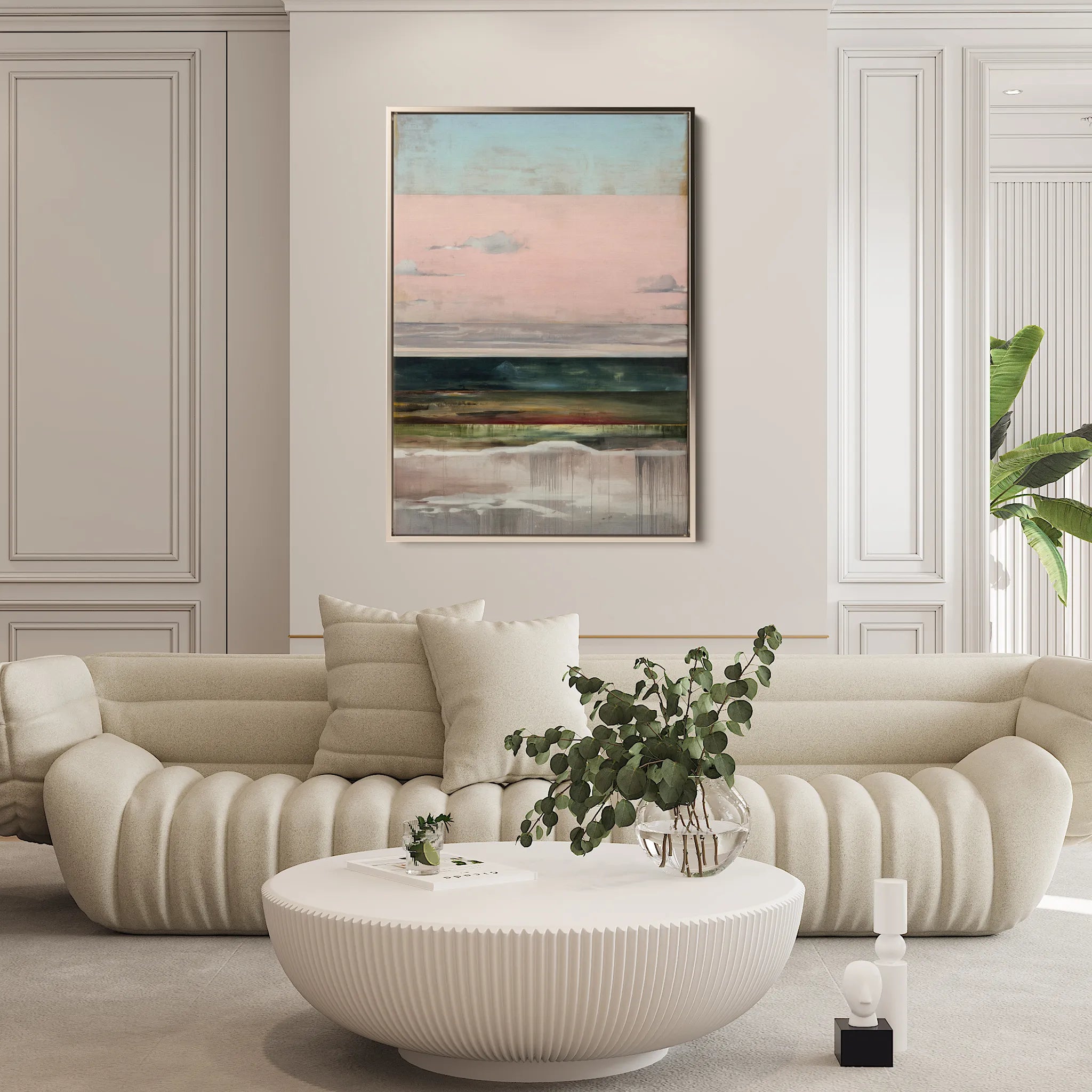 Abstract 1950 Canvas Art 60 x 40 cm / Black