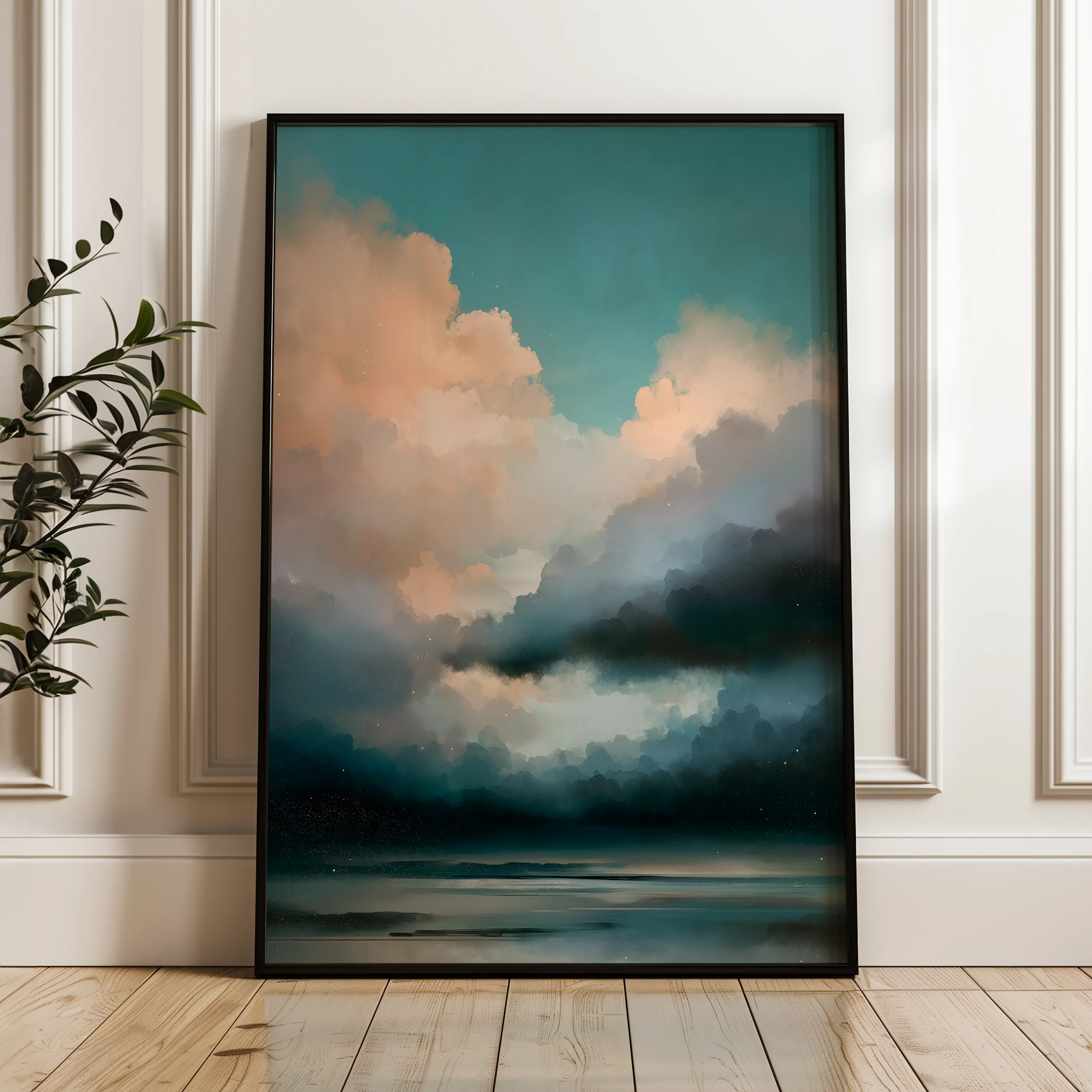 Abstract 1951 Canvas Art 60 x 40 cm / Black