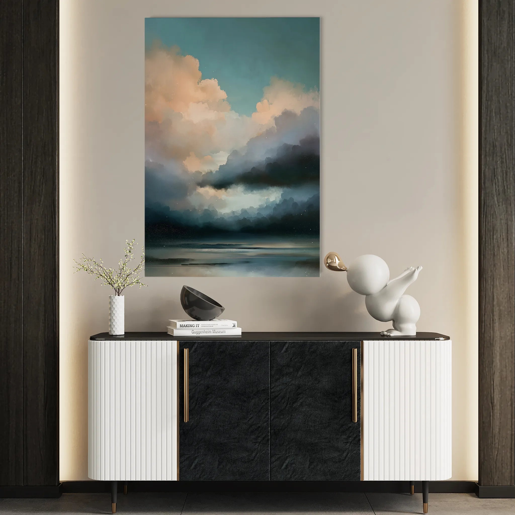 Abstract 1951 Canvas Art 60 x 40 cm / Black