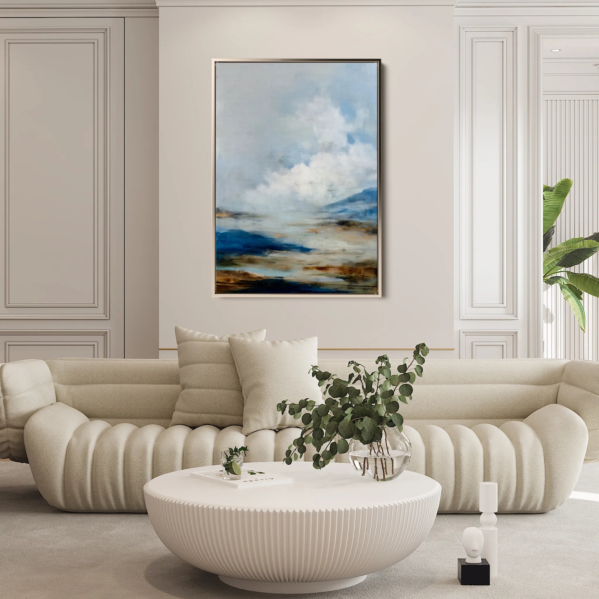 Abstract 1953 Canvas Art 60 x 40 cm / Black