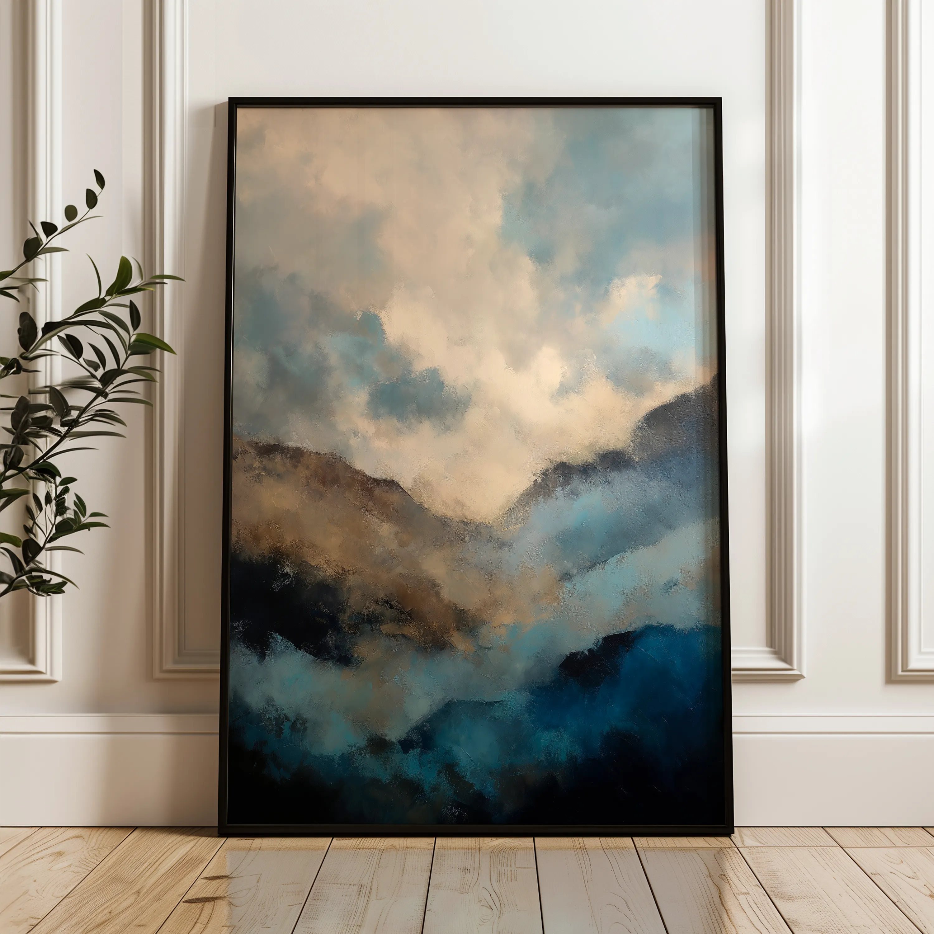 Abstract 1954 Canvas Art 60 x 40 cm / Black