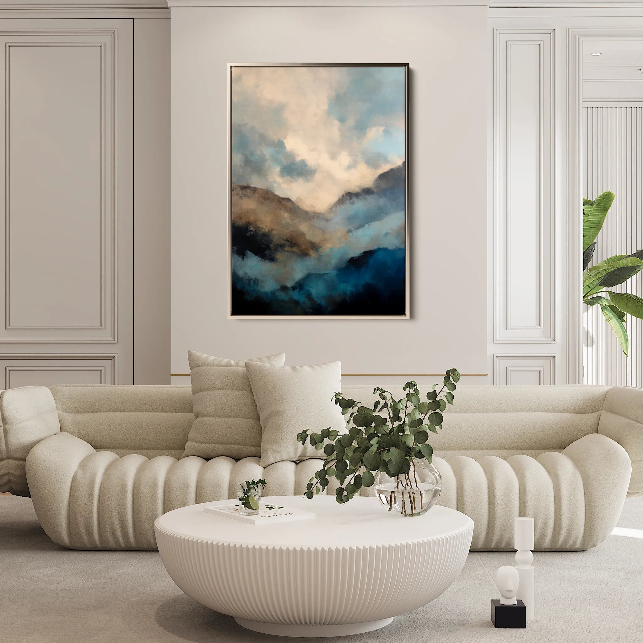Abstract 1954 Canvas Art 60 x 40 cm / Black
