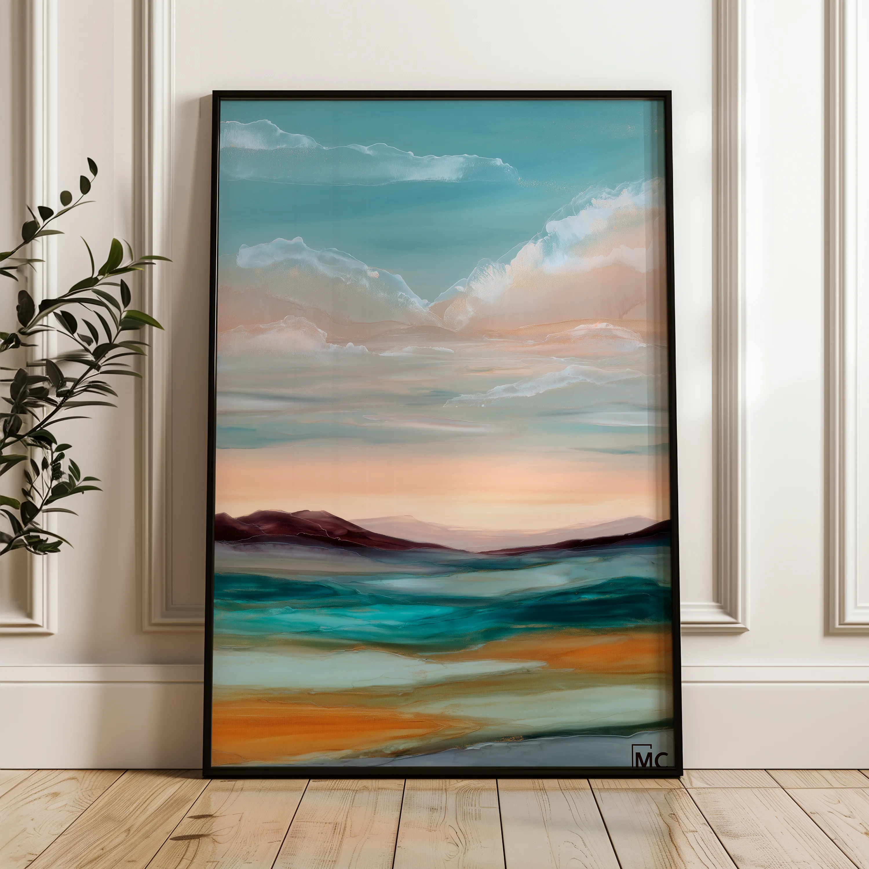 Abstract 1955 Canvas Art 60 x 40 cm / Black