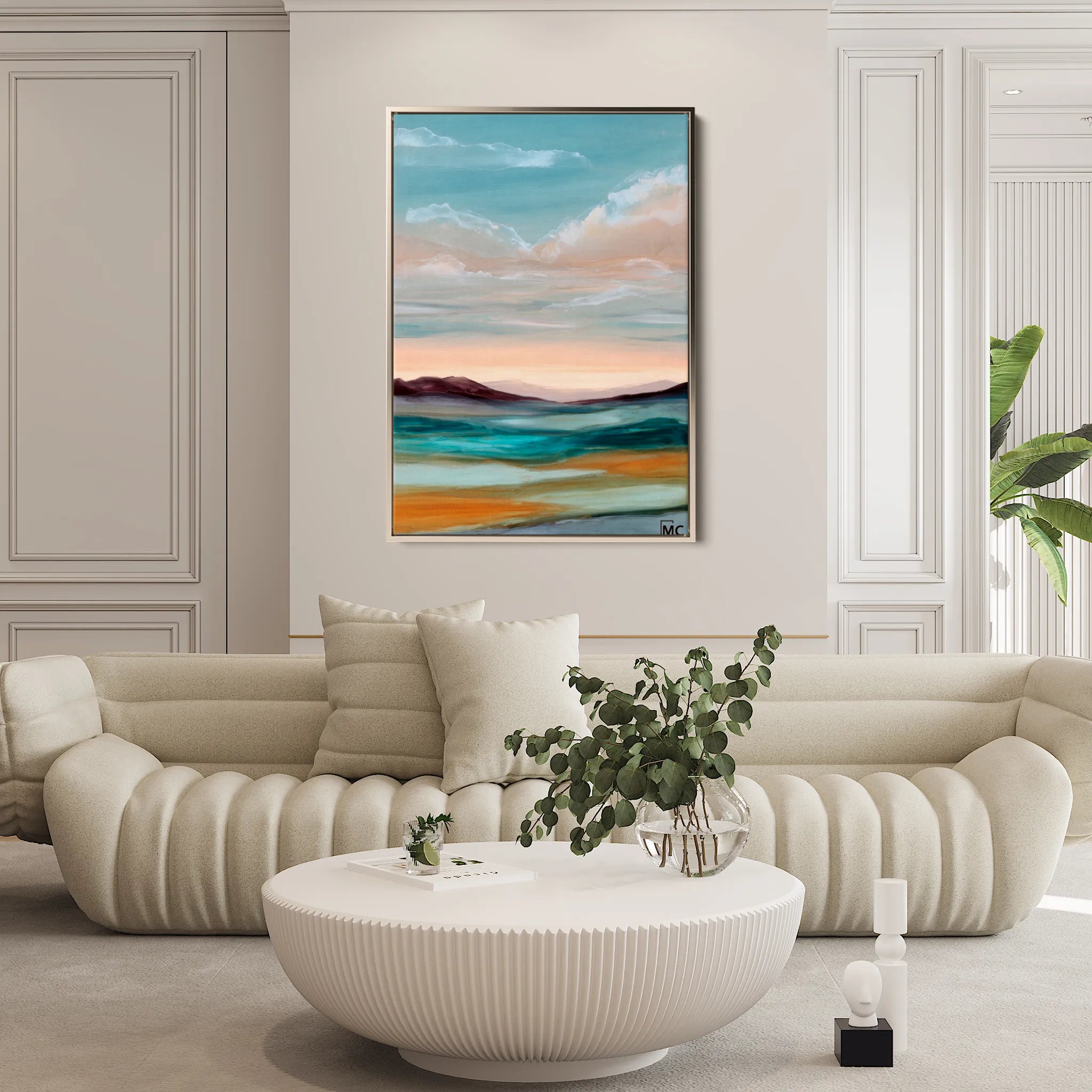 Abstract 1955 Canvas Art 60 x 40 cm / Black