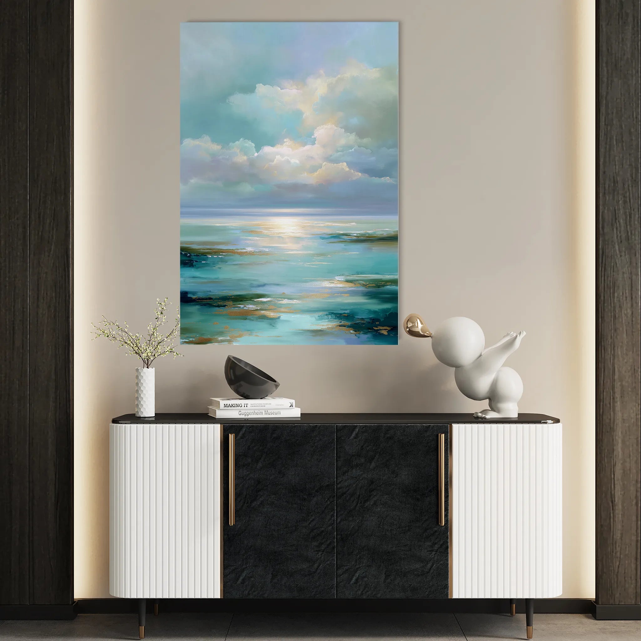 Abstract 1956 Canvas Art 60 x 40 cm / Black