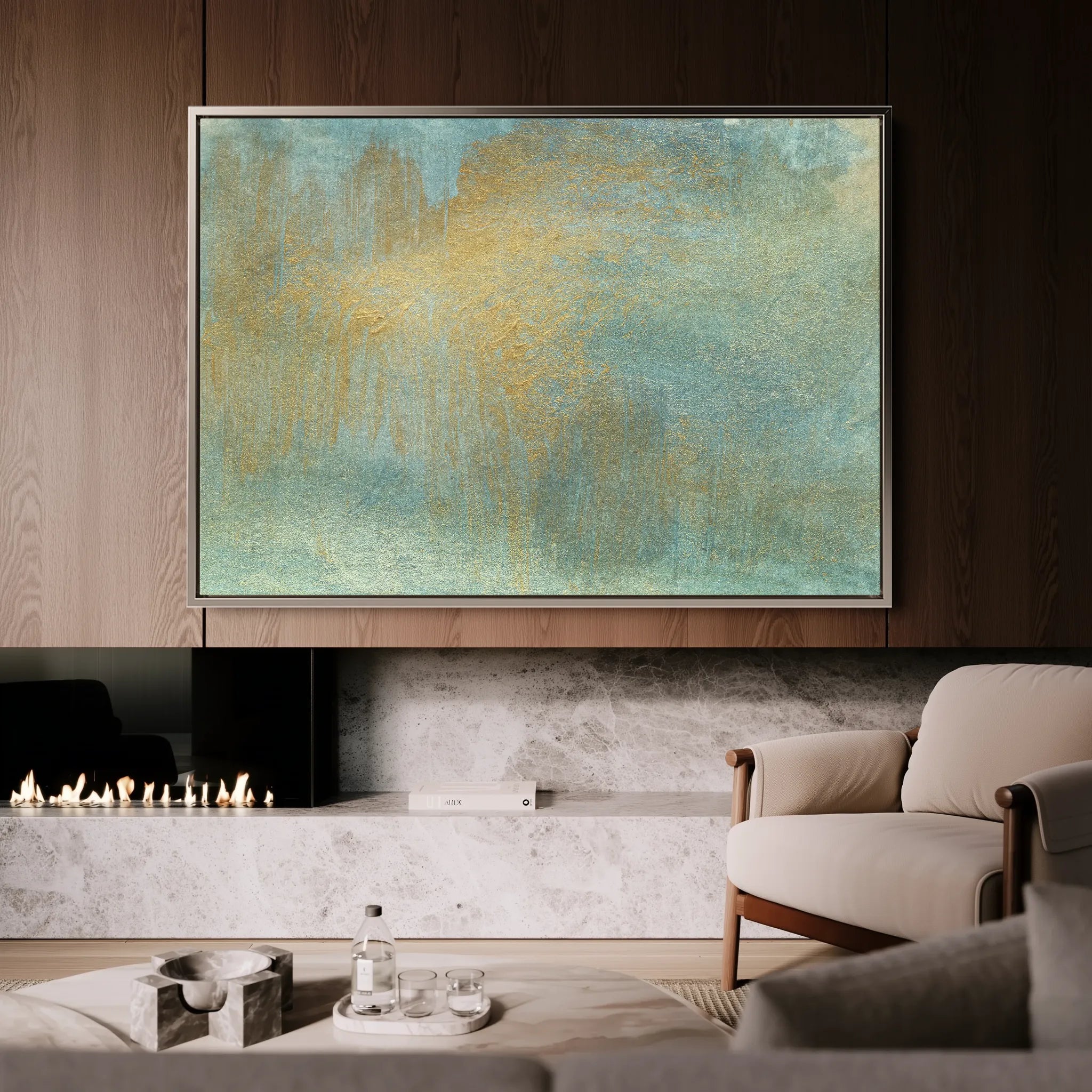 Abstract 196 Canvas Art 60 x 40 cm / Black