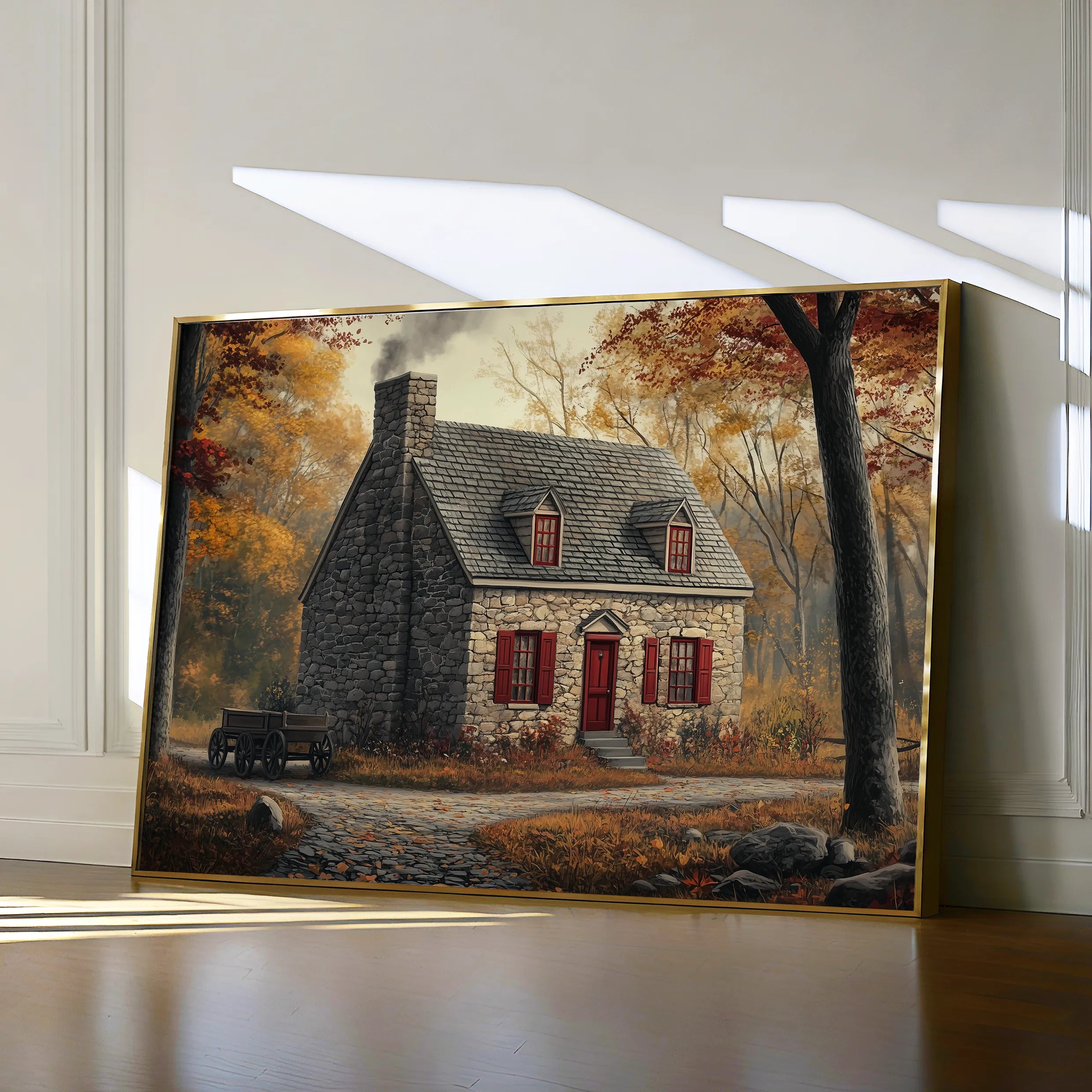 Landscape 196 Canvas Art 60 x 40 cm / Black