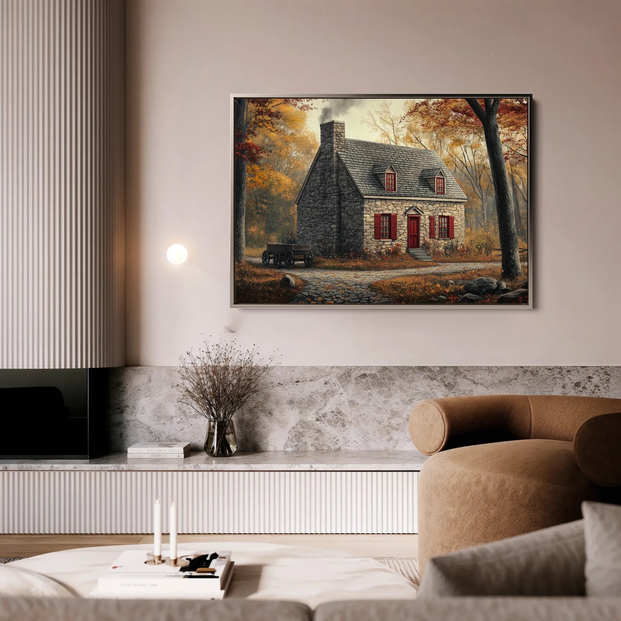 Landscape 196 Canvas Art 60 x 40 cm / Black