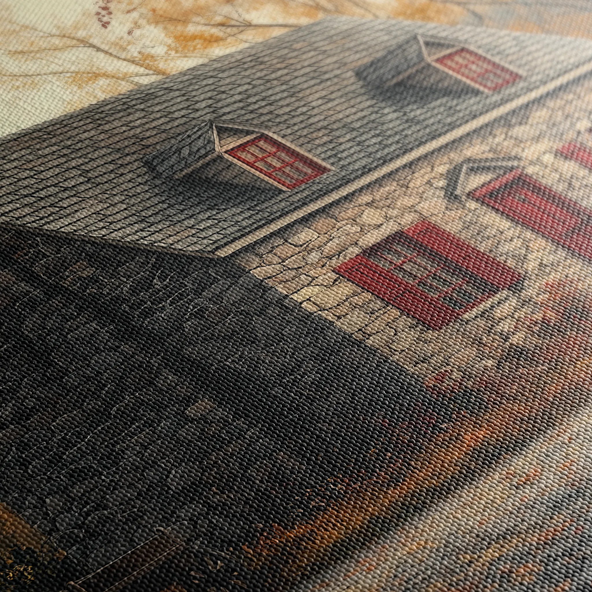 Landscape 196 Canvas Art 60 x 40 cm / Black