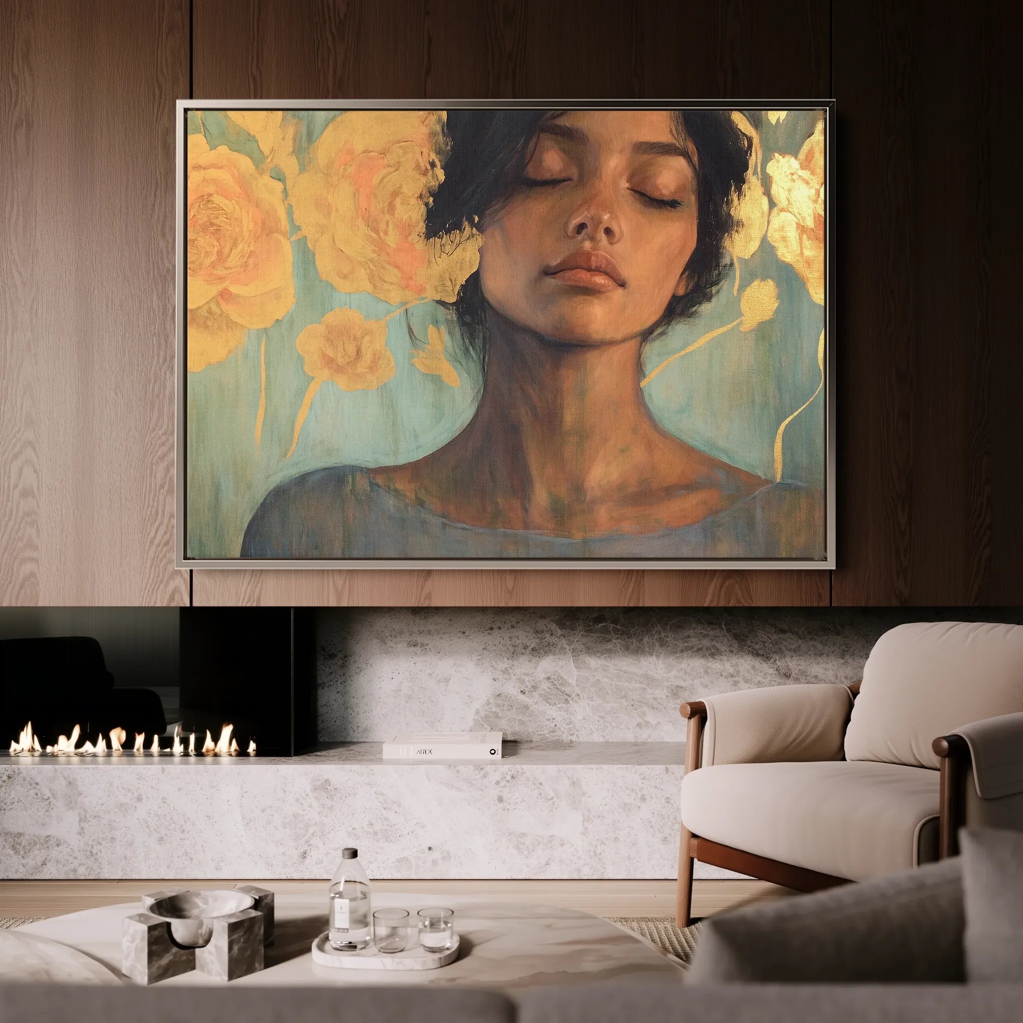 Portrait 196 Canvas Art 60 x 40 cm / Black