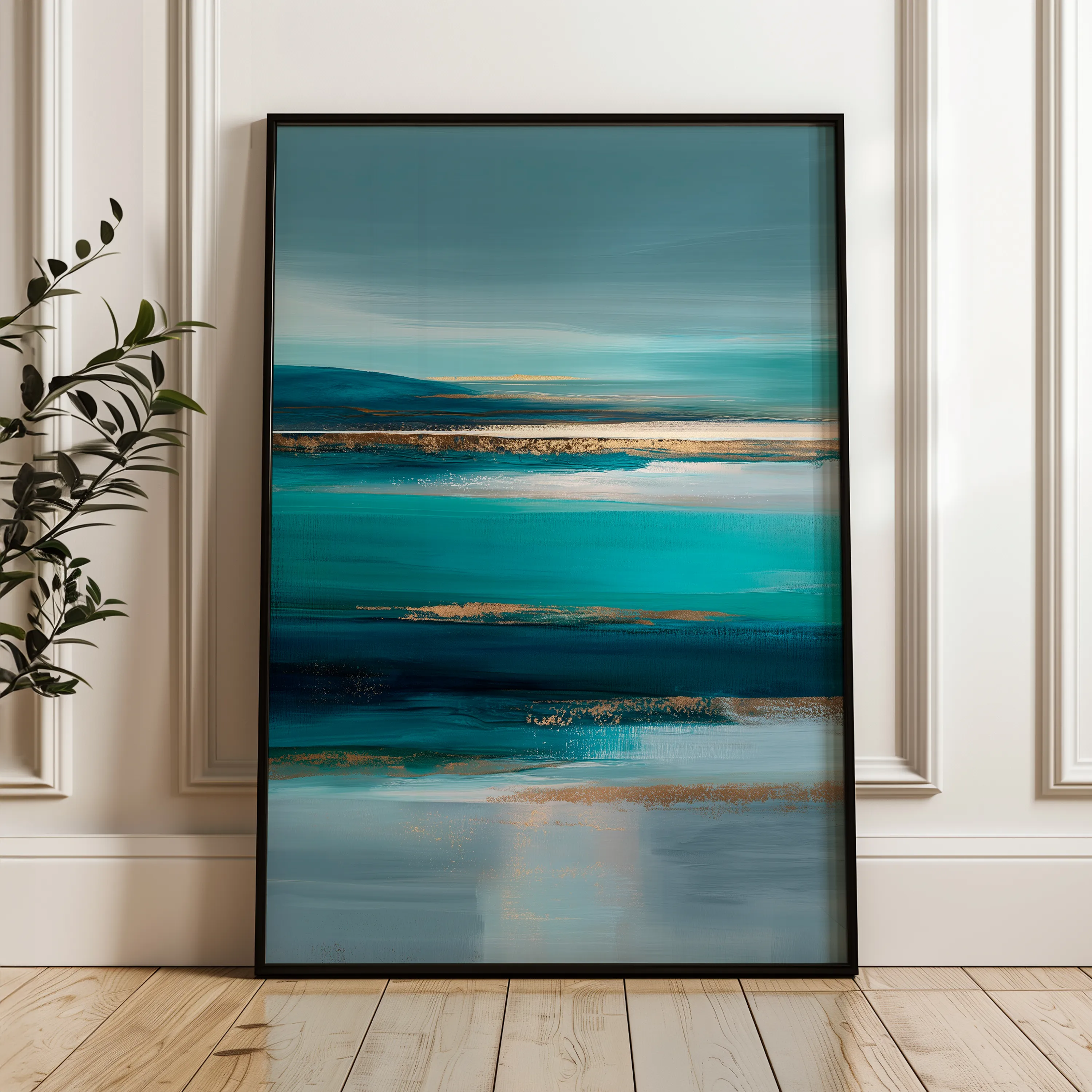 Abstract 1960 Canvas Art 60 x 40 cm / Black