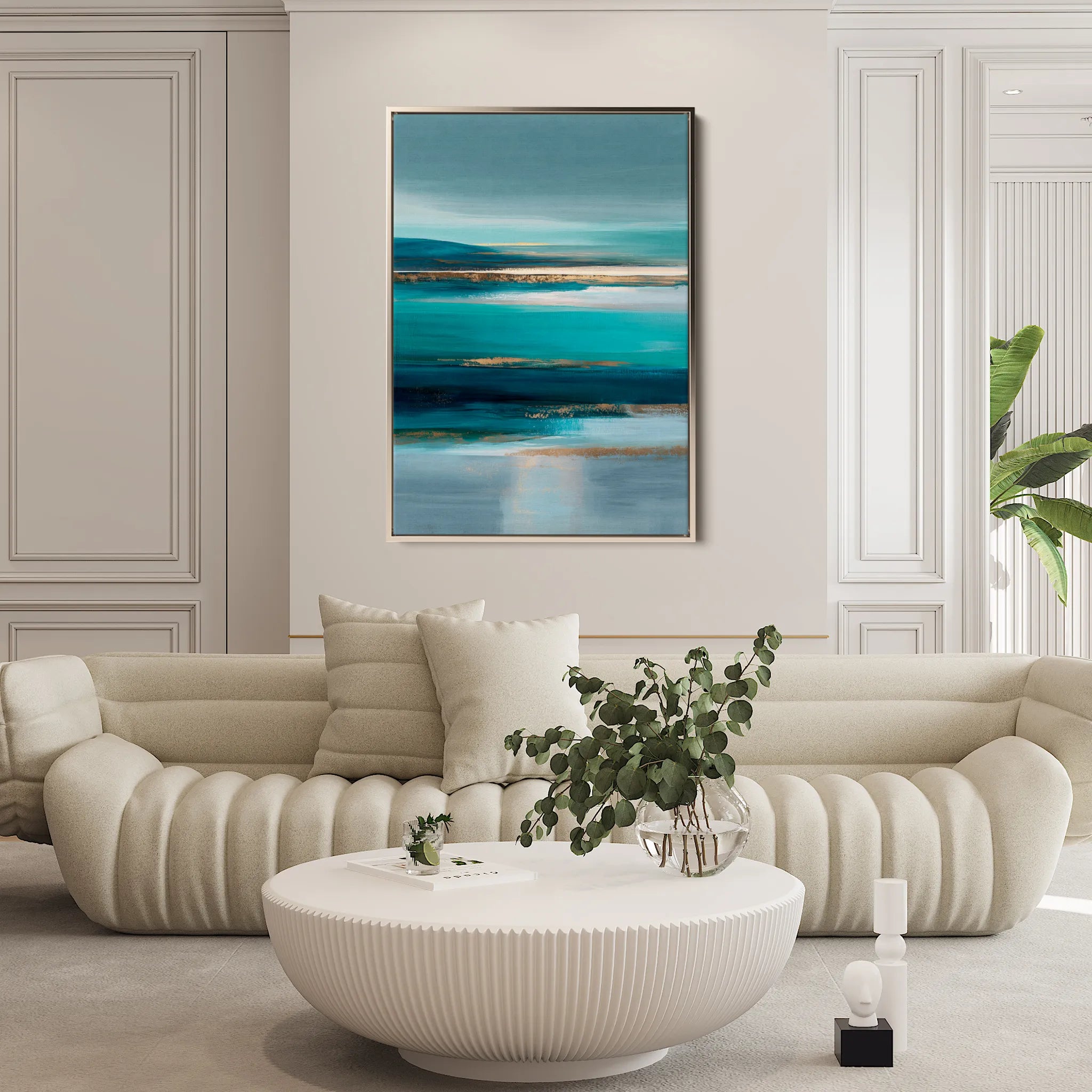 Abstract 1960 Canvas Art 60 x 40 cm / Black