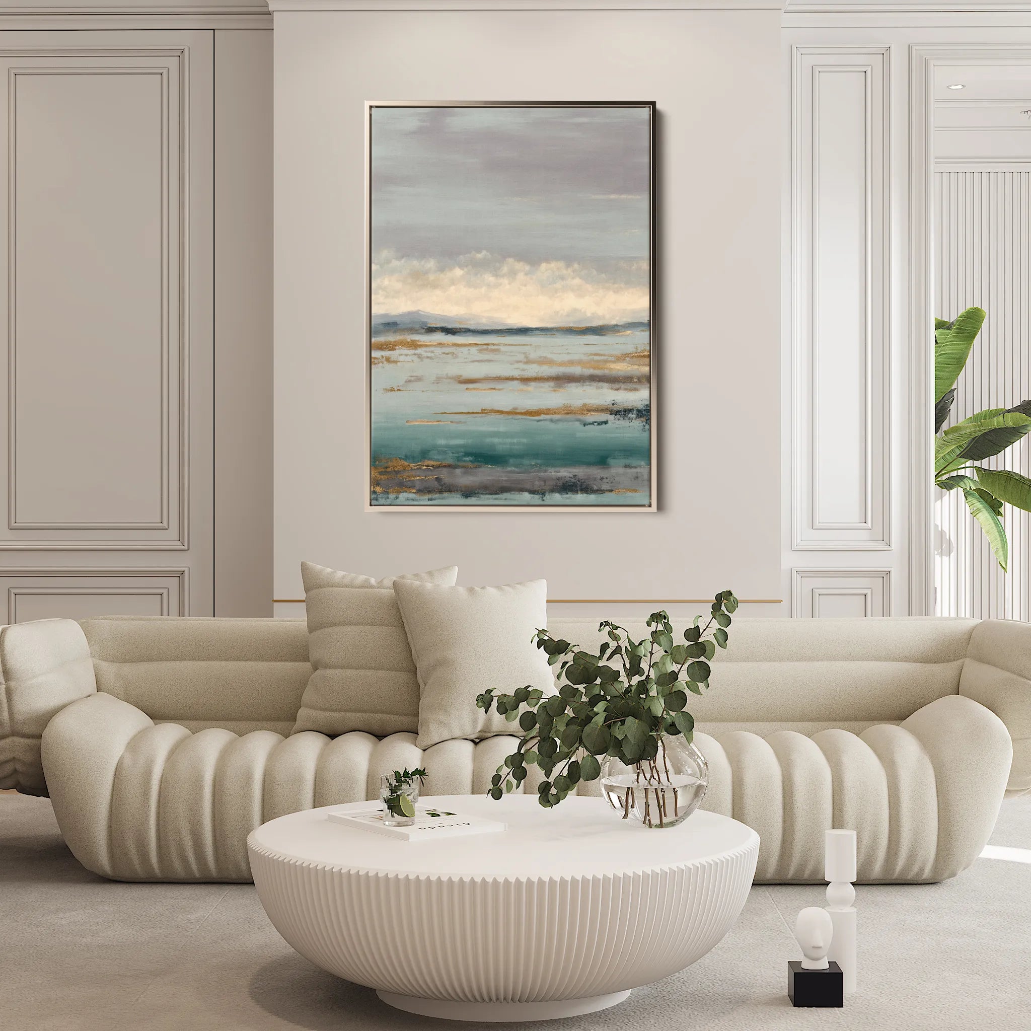 Abstract 1966 Canvas Art 60 x 40 cm / Black