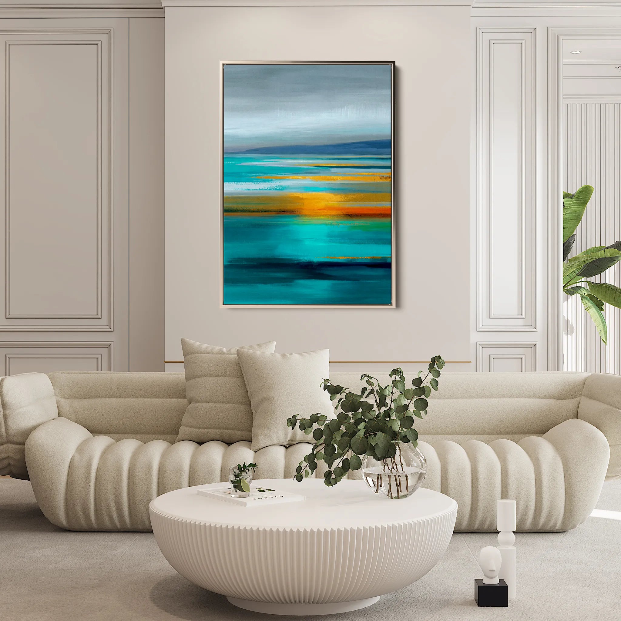 Abstract 1968 Canvas Art 60 x 40 cm / Black