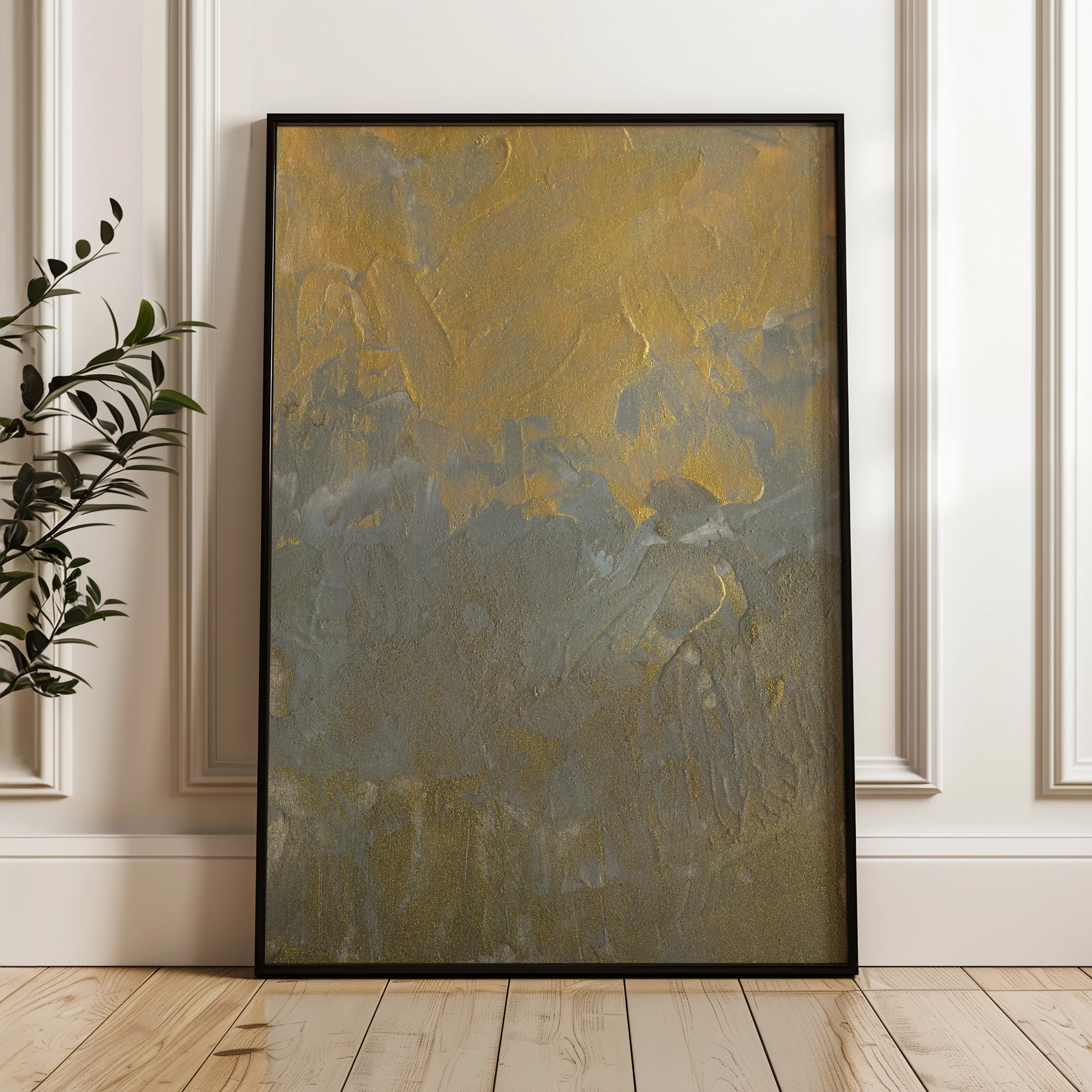 Abstract 197 Canvas Art 60 x 40 cm / Black