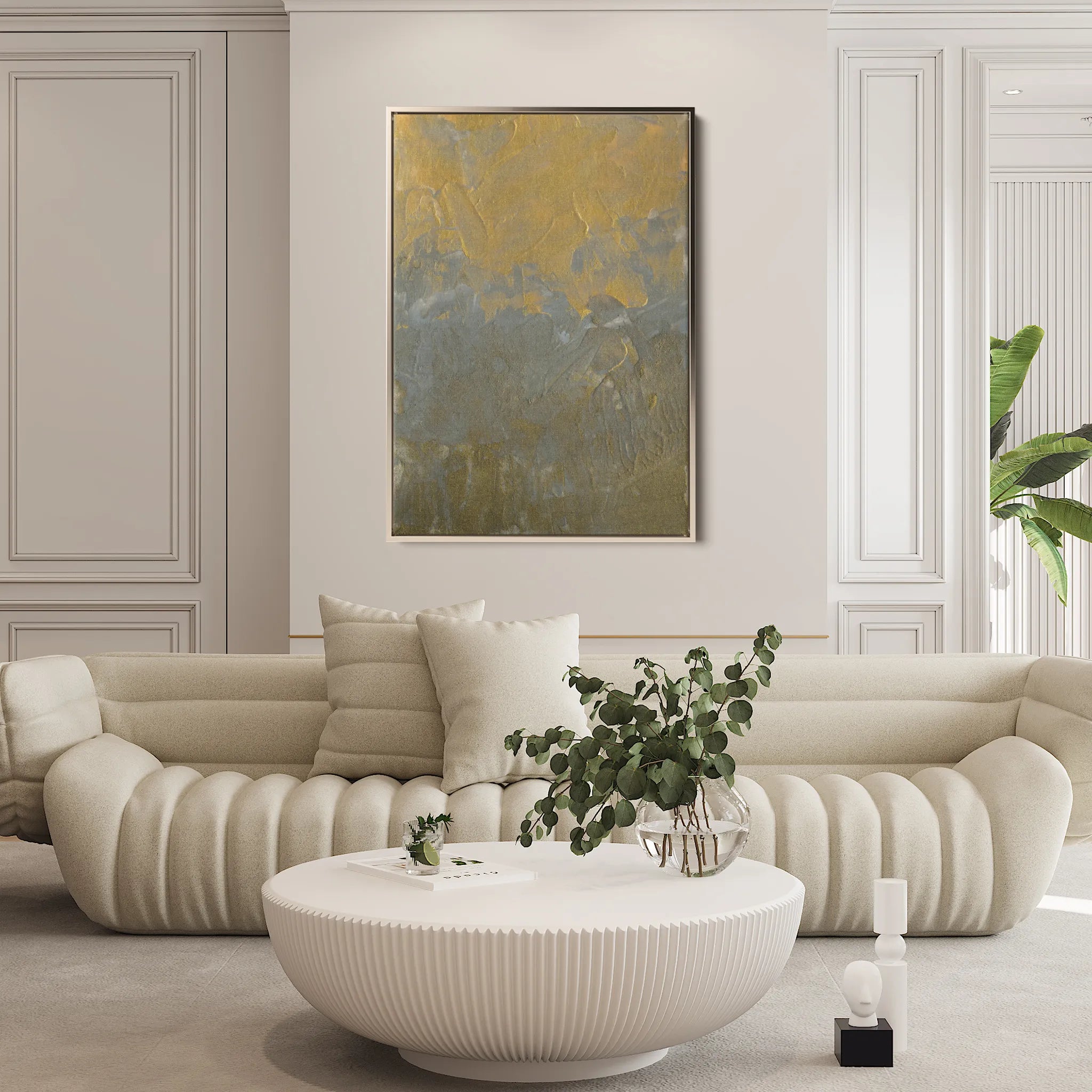 Abstract 197 Canvas Art 60 x 40 cm / Black