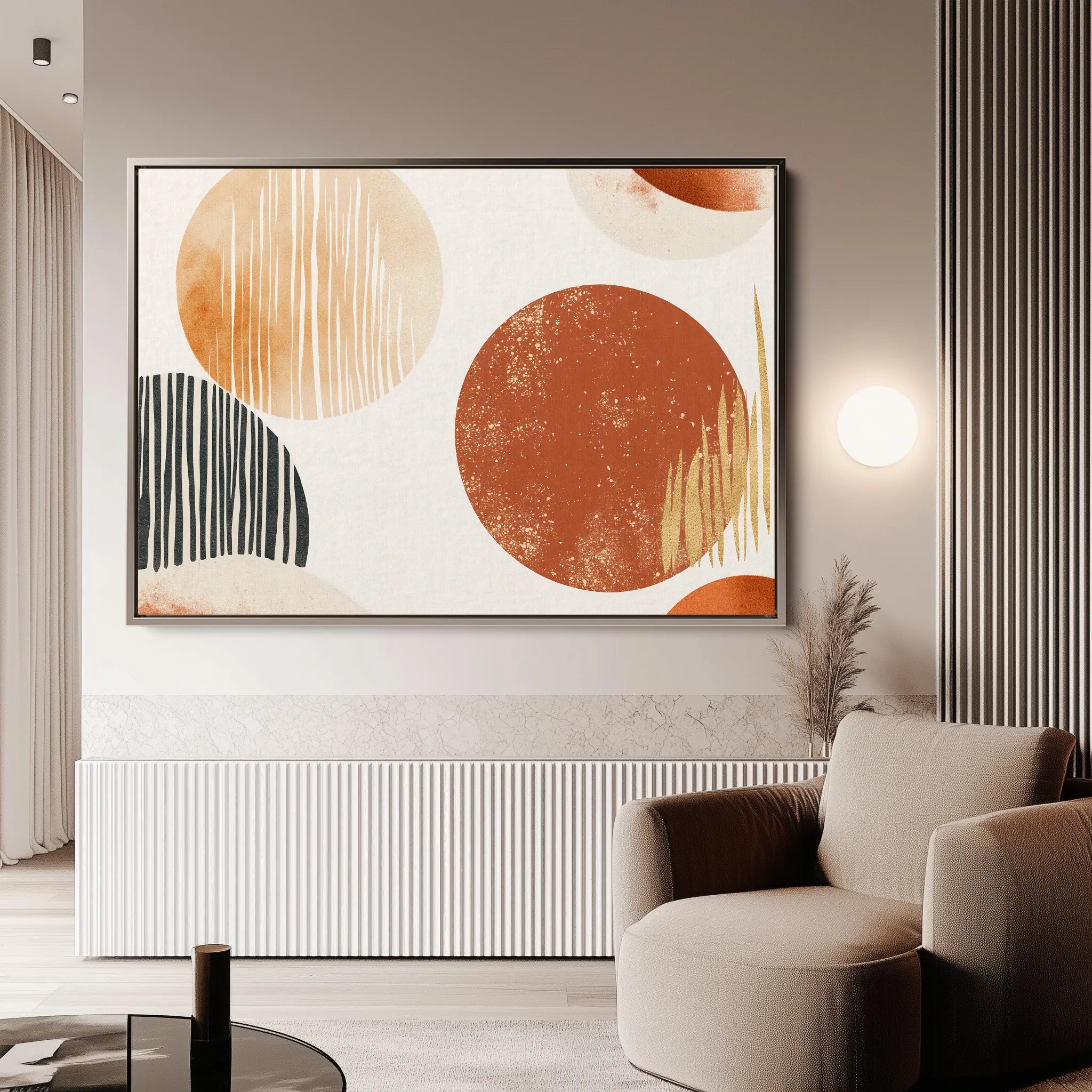 Boho 197 Canvas Art 60 x 40 cm / Black