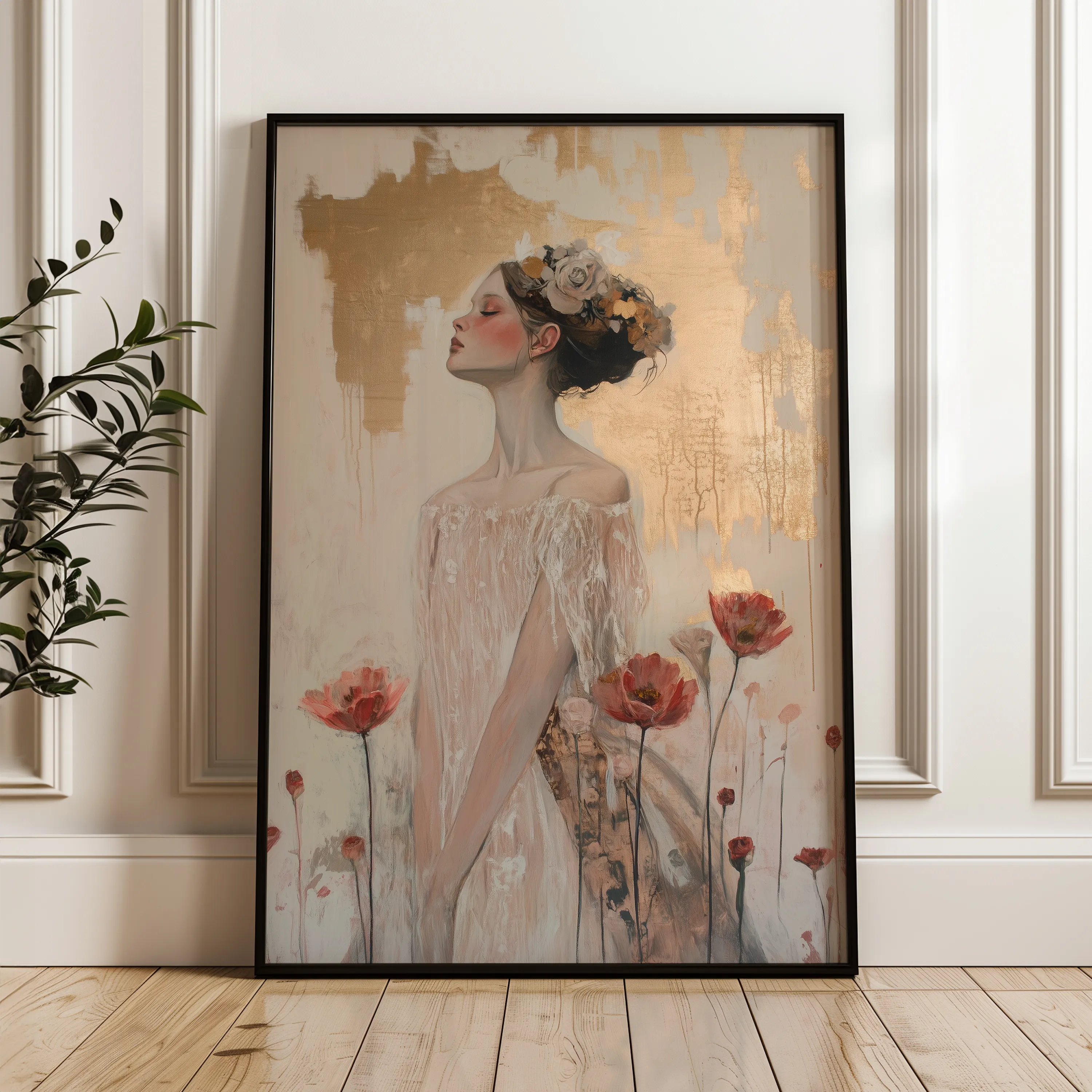 Portrait 197 Canvas Art 60 x 40 cm / Black