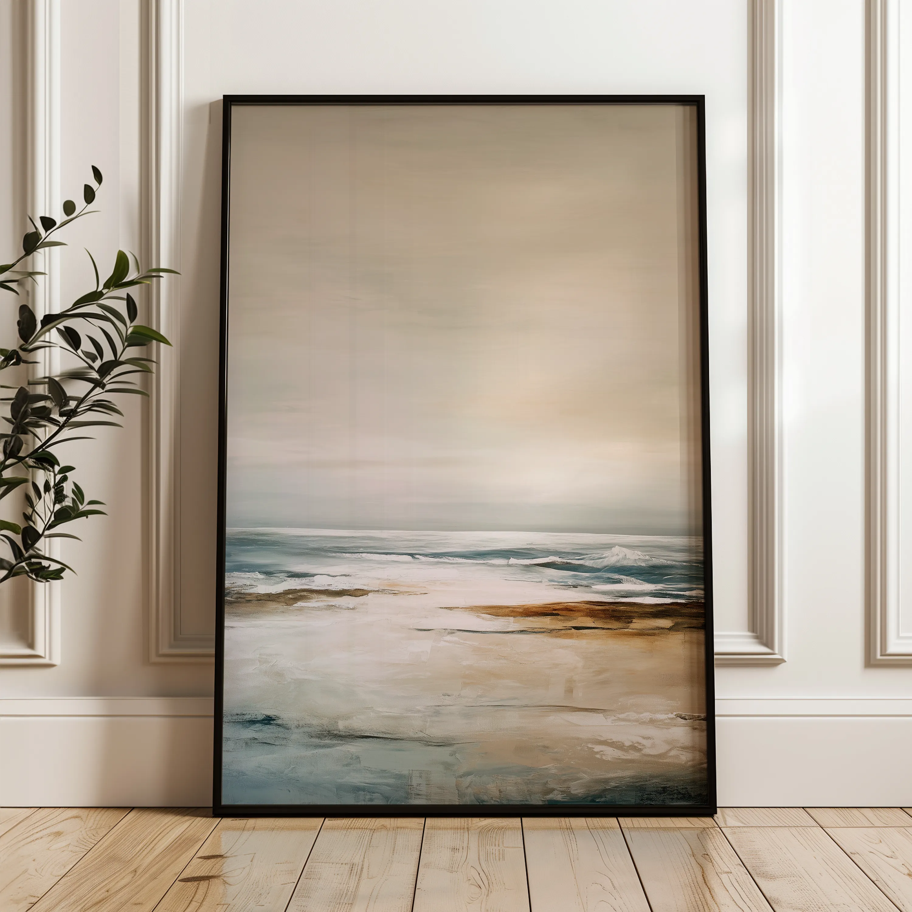 Abstract 1970 Canvas Art 60 x 40 cm / Black