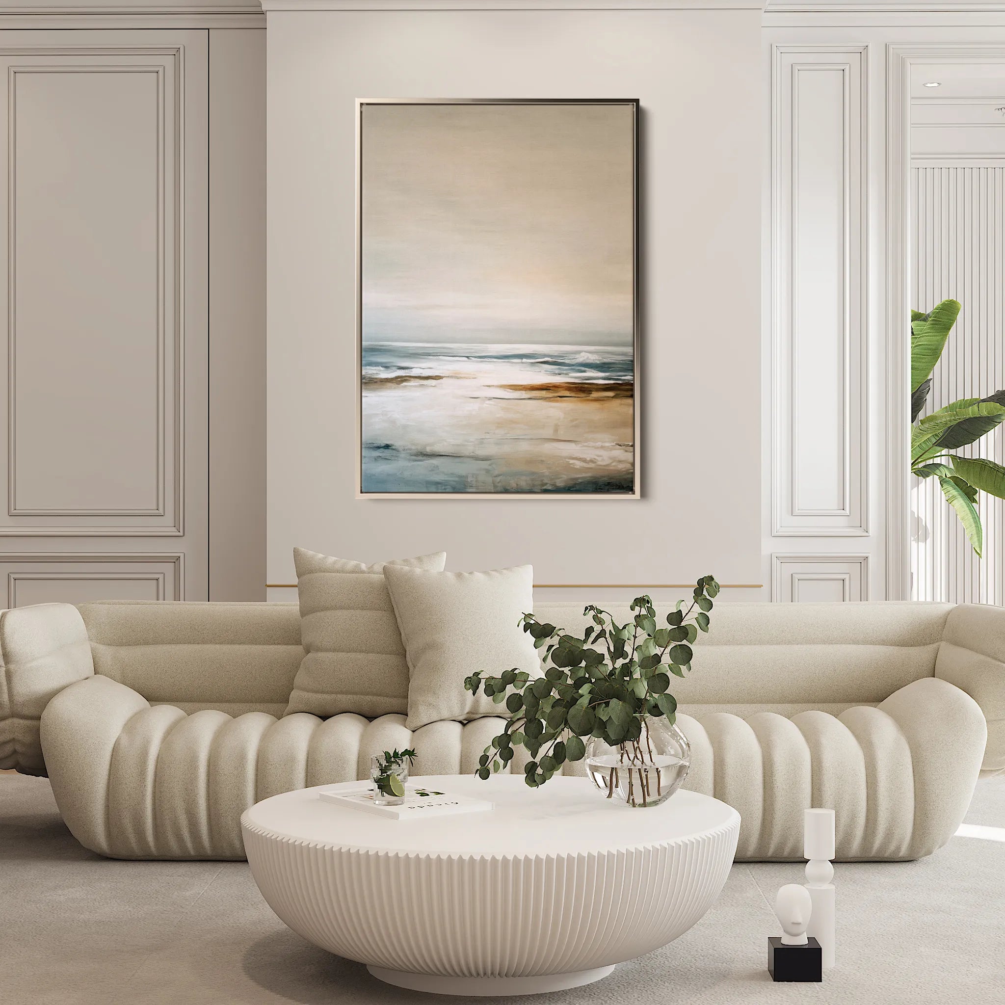 Abstract 1970 Canvas Art 60 x 40 cm / Black