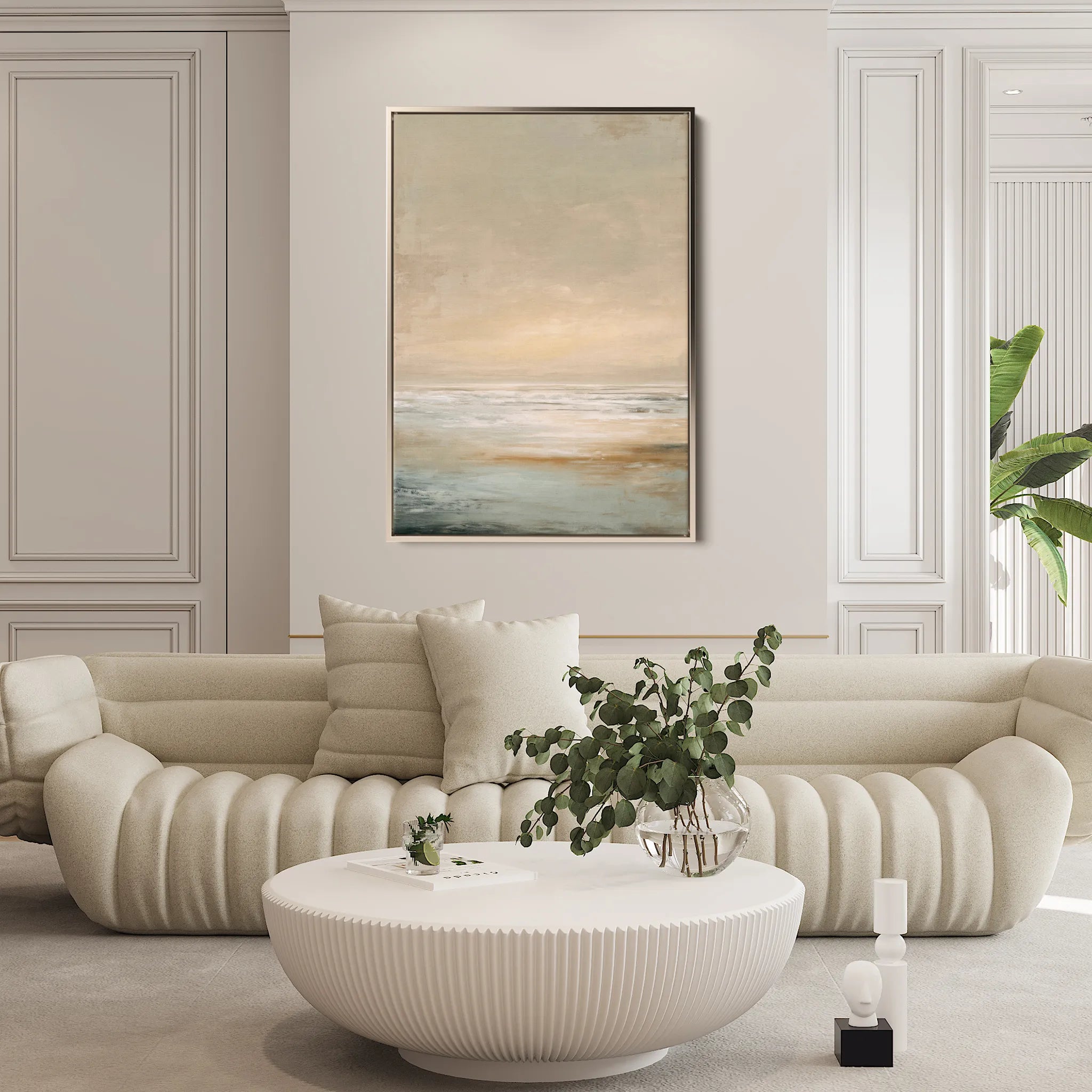 Abstract 1972 Canvas Art 60 x 40 cm / Black