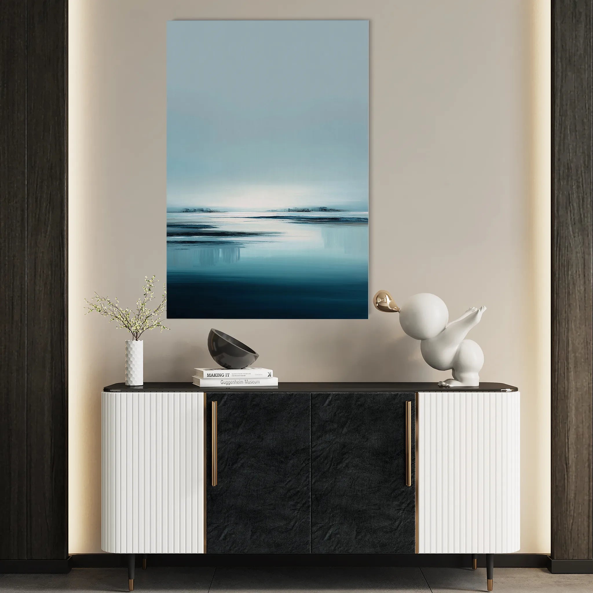 Abstract 1973 Canvas Art 60 x 40 cm / Black
