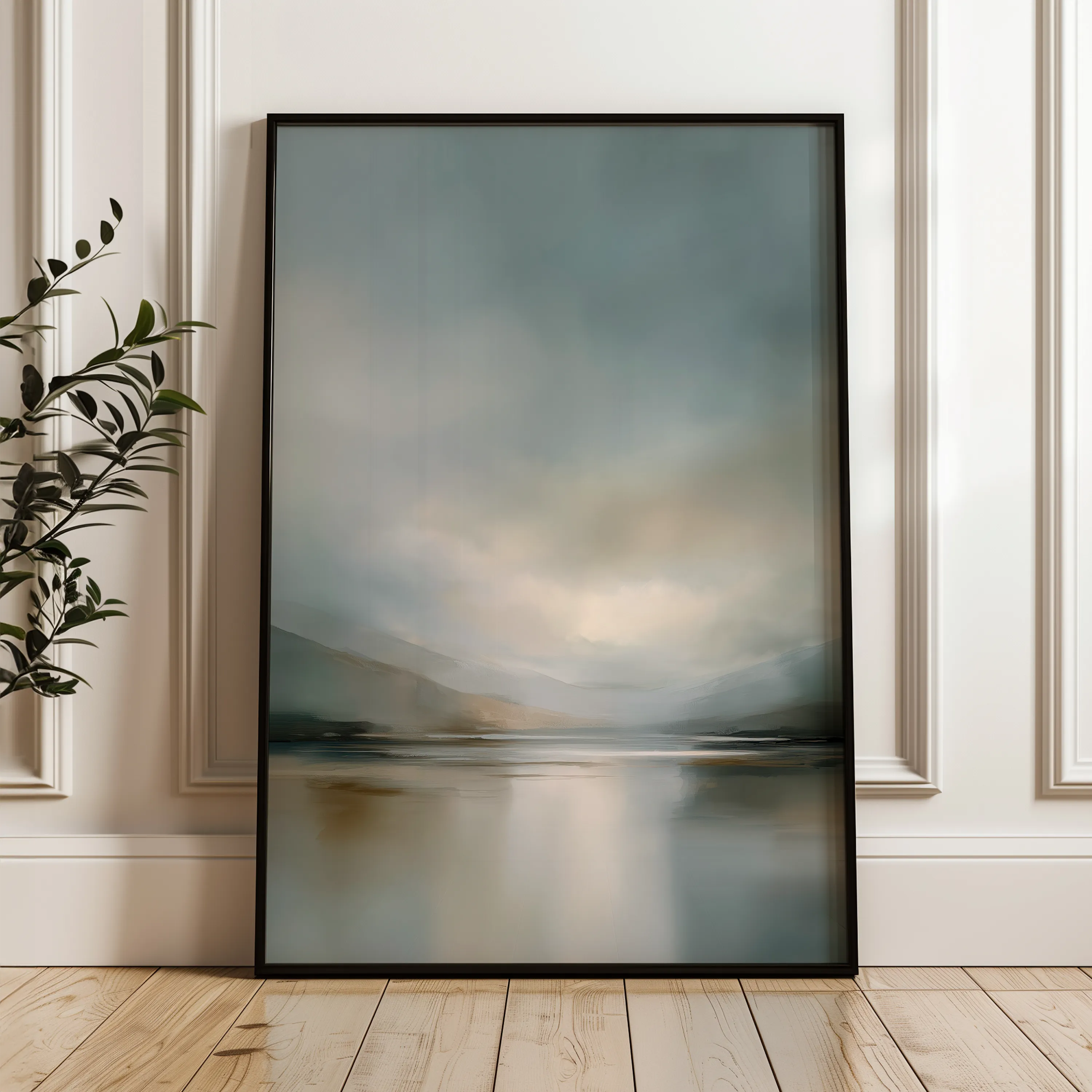 Abstract 1976 Canvas Art 60 x 40 cm / Black