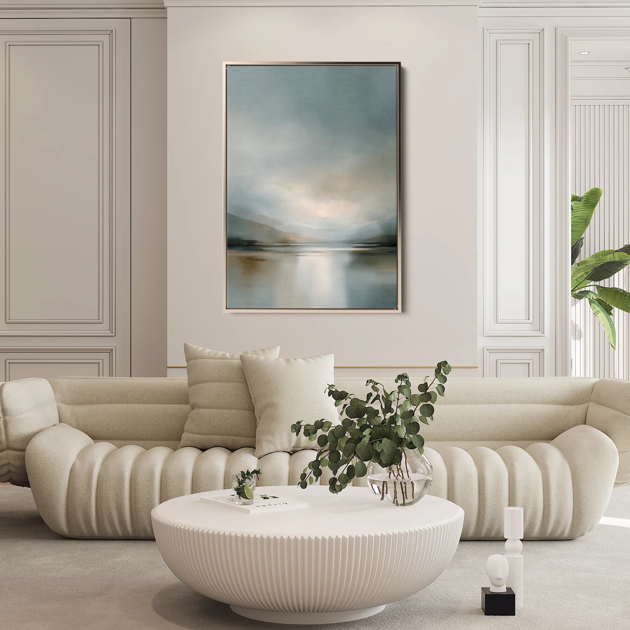 Abstract 1976 Canvas Art 60 x 40 cm / Black