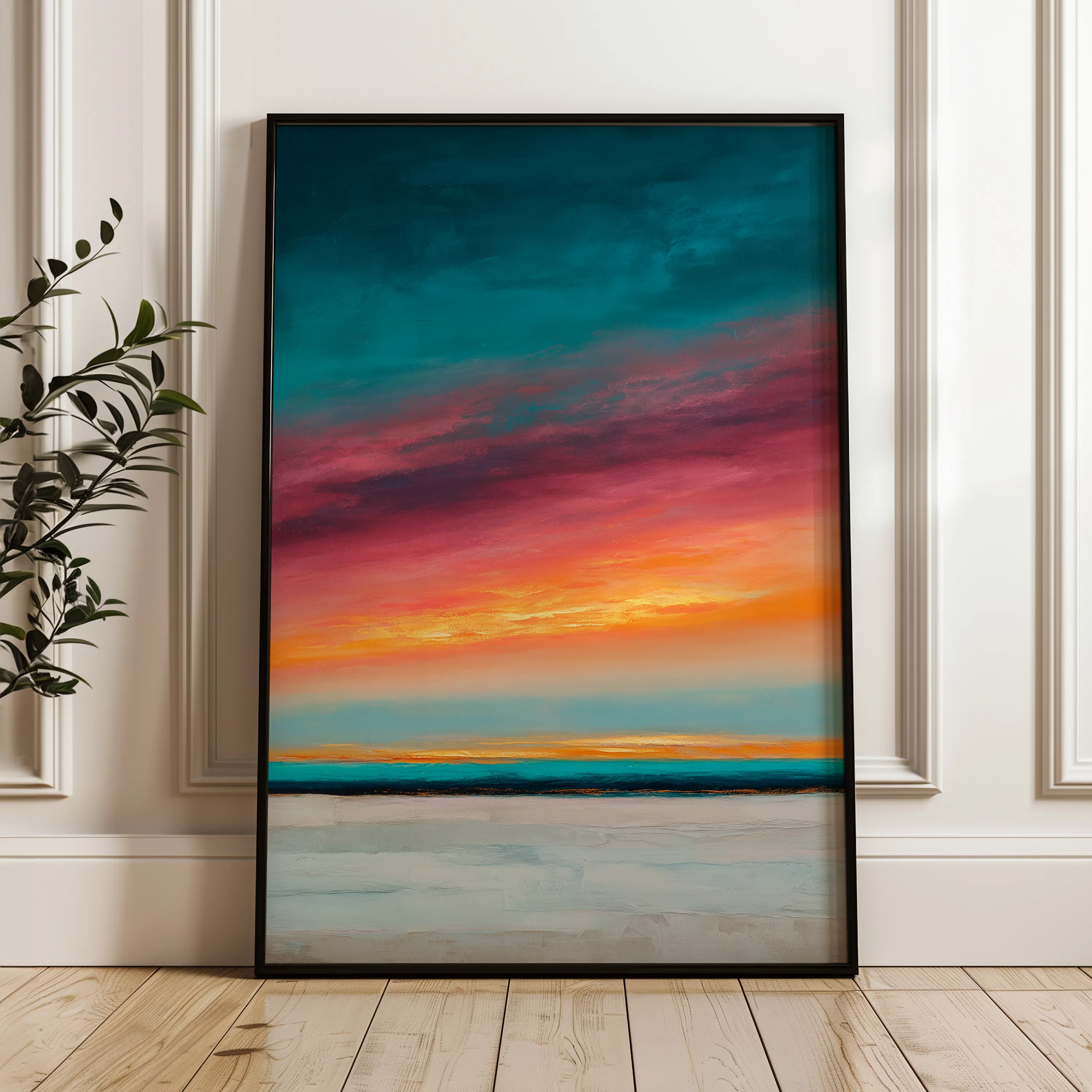 Abstract 1977 Canvas Art 60 x 40 cm / Black