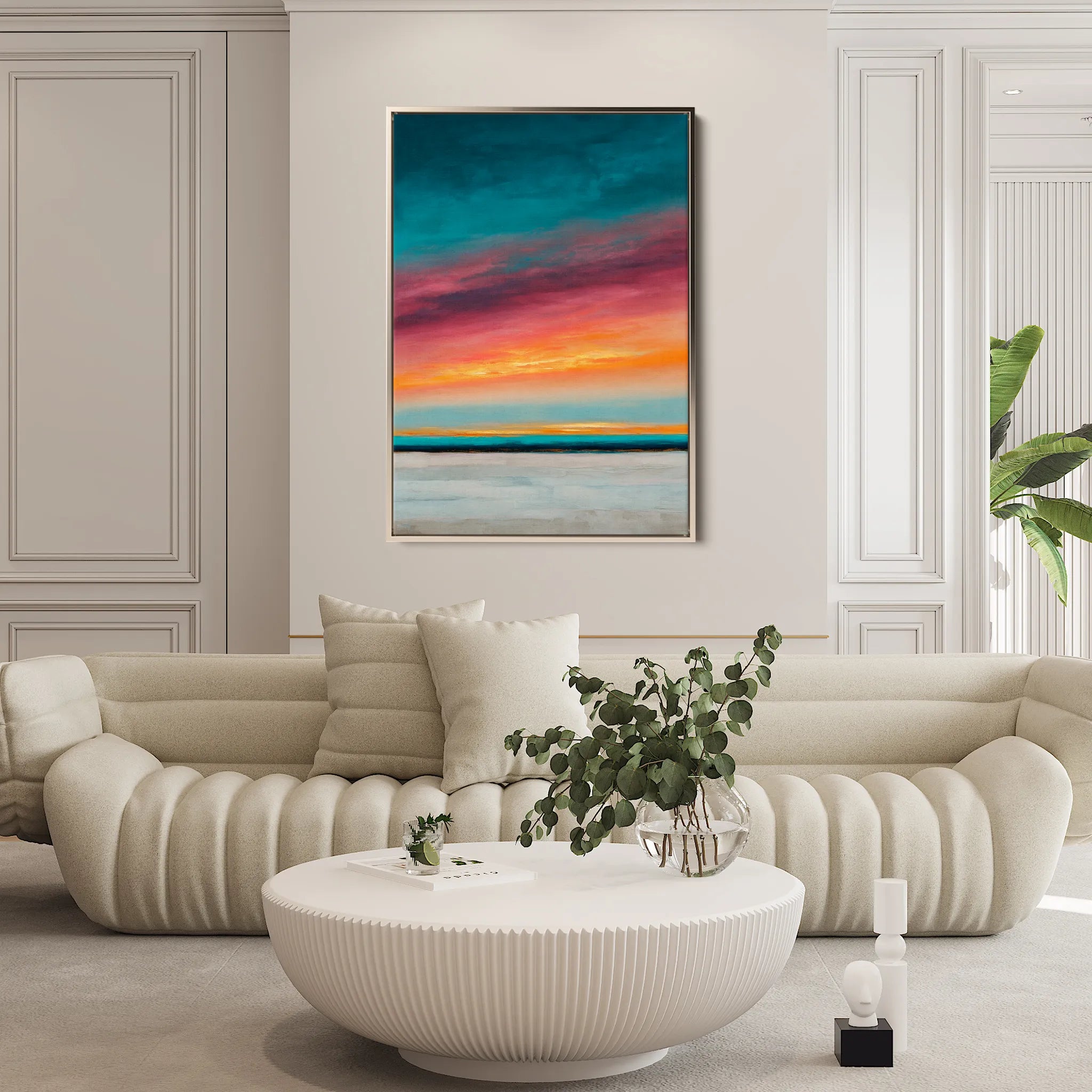 Abstract 1977 Canvas Art 60 x 40 cm / Black