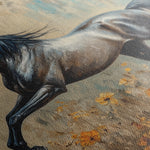 Horses 198 Canvas Art 60 x 40 cm / Black