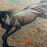 Horses 198 Canvas Art 60 x 40 cm / Black