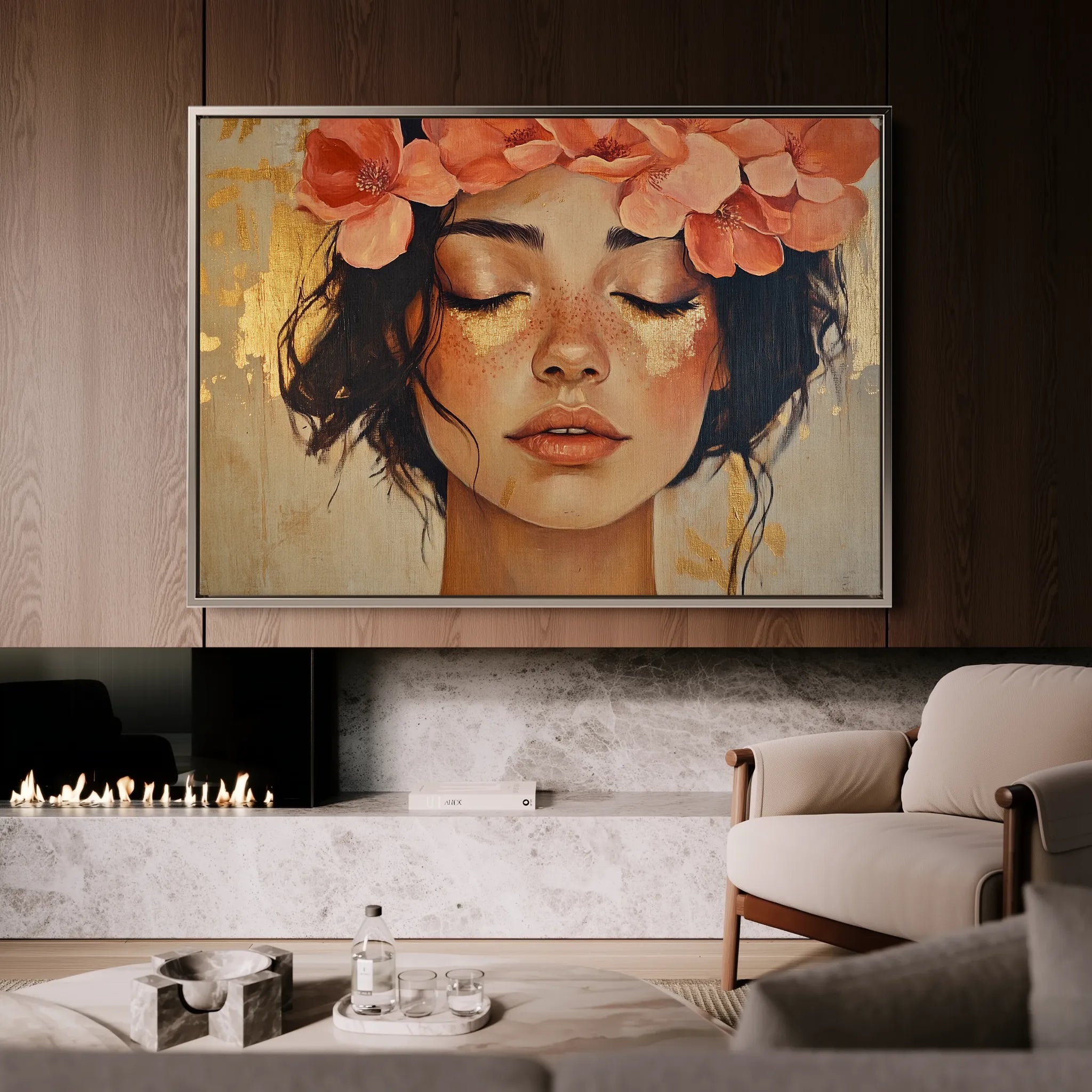 Portrait 198 Canvas Art 60 x 40 cm / Black
