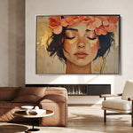 Portrait 198 Canvas Art 60 x 40 cm / Black