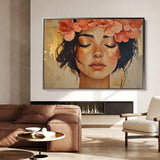 Portrait 198 Canvas Art 60 x 40 cm / Black
