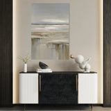 Abstract 1980 Canvas Art 60 x 40 cm / Black