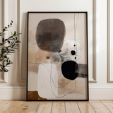 Abstract 1982 Canvas Art 60 x 40 cm / Black
