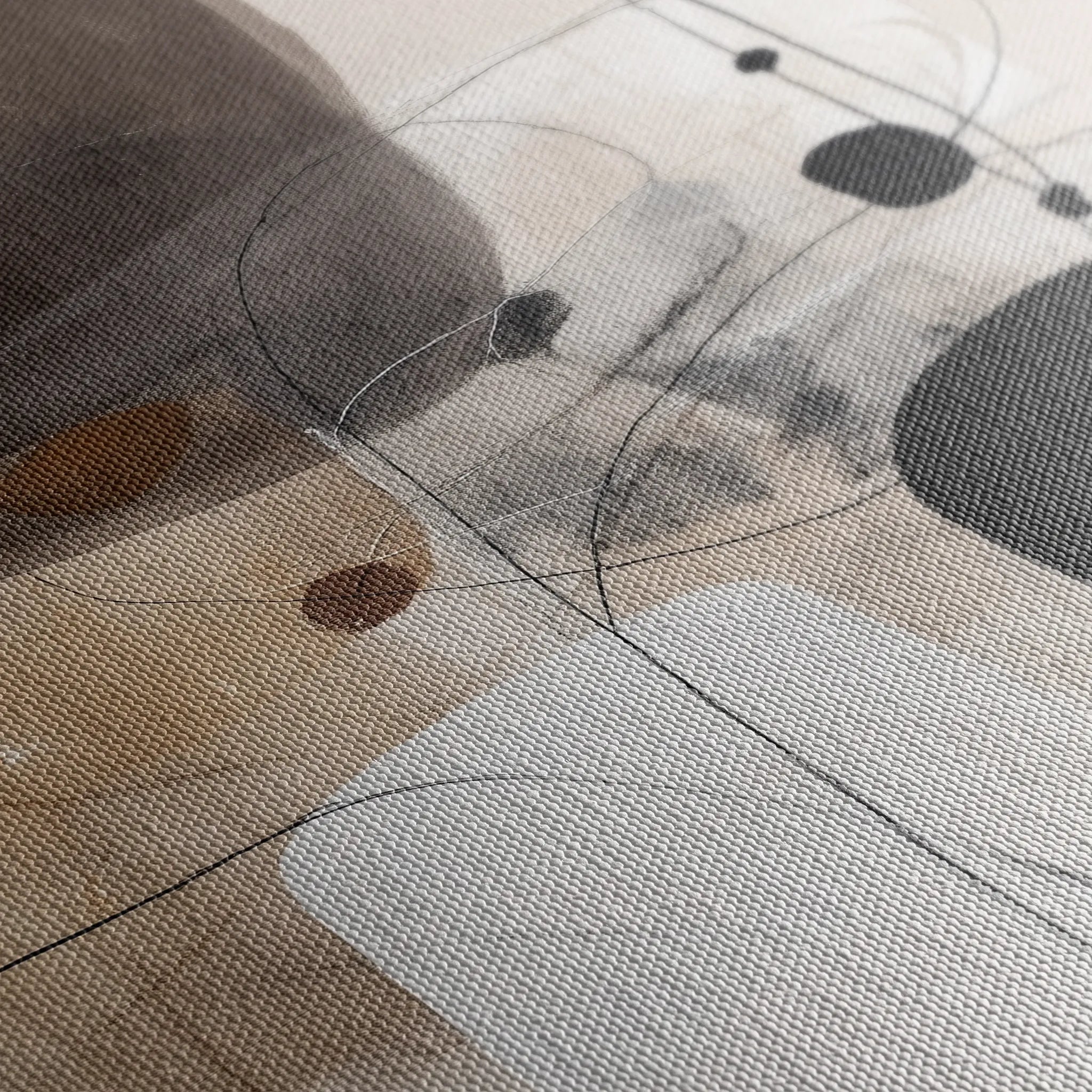 Abstract 1982 Canvas Art 60 x 40 cm / Black