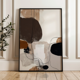 Abstract 1983 Canvas Art 60 x 40 cm / Black