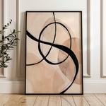 Abstract 1984 Canvas Art 60 x 40 cm / Black