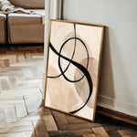 Abstract 1984 Canvas Art 60 x 40 cm / Black