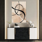 Abstract 1984 Canvas Art 60 x 40 cm / Black