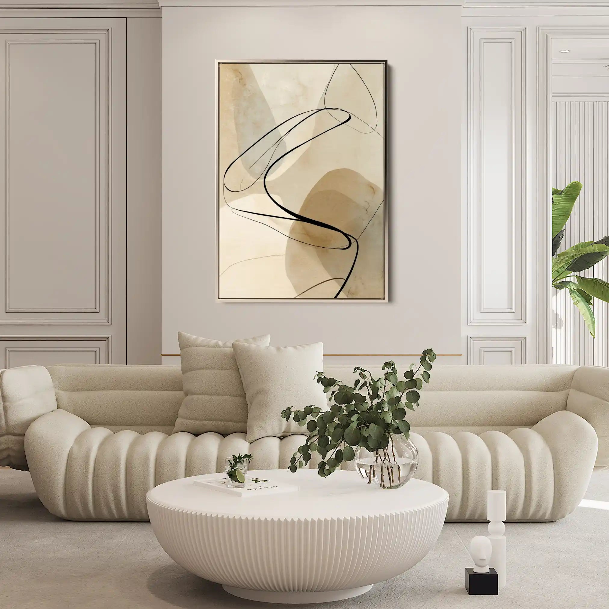 Abstract 1985 Canvas Art 60 x 40 cm / Black
