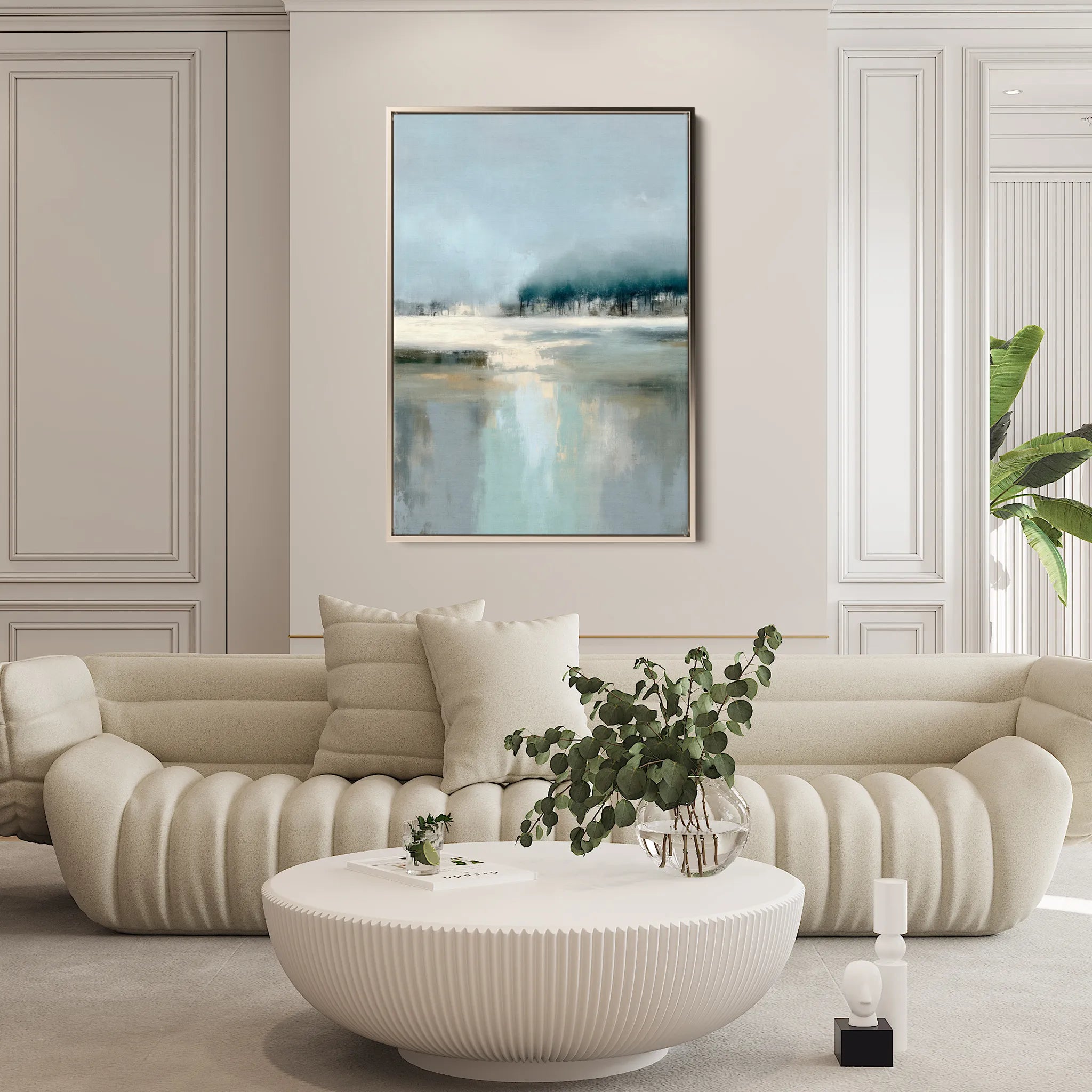 Abstract 1989 Canvas Art 60 x 40 cm / Black