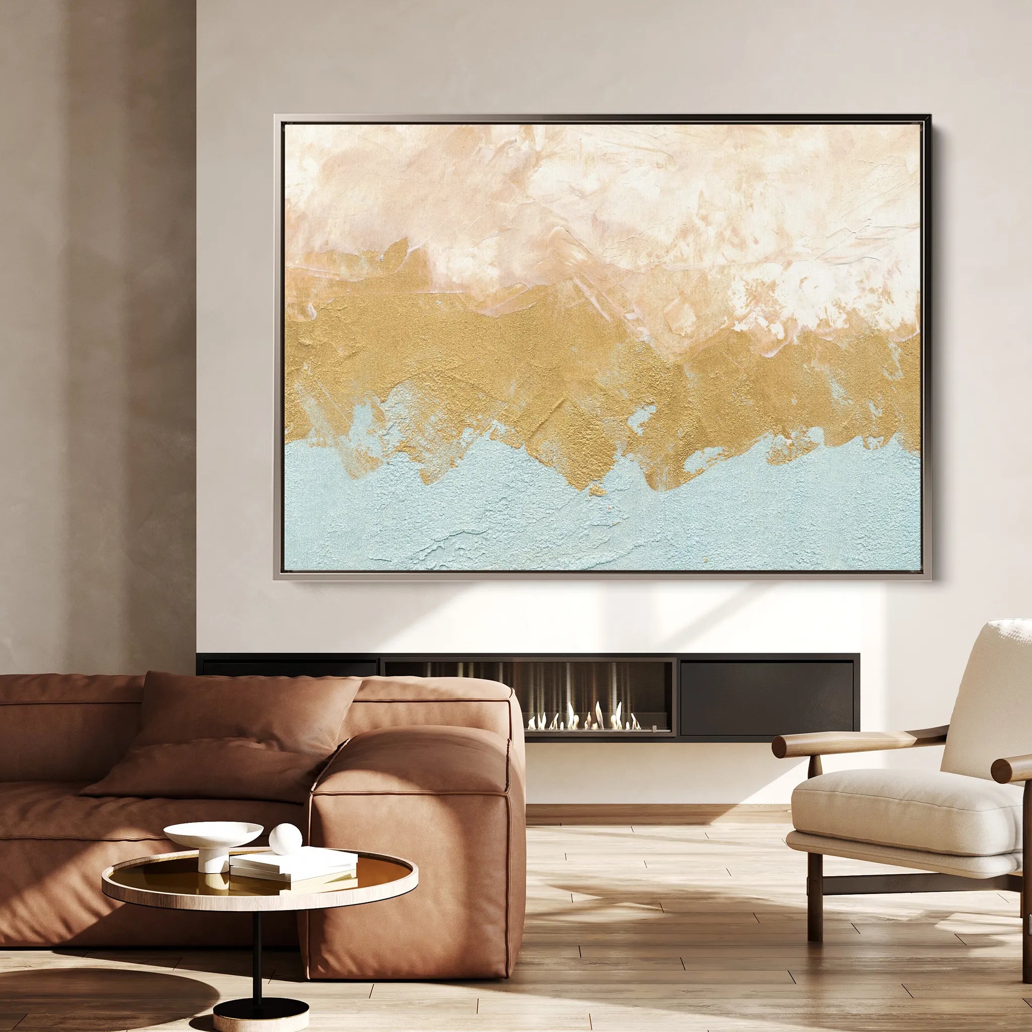 Abstract 199 Canvas Art 60 x 40 cm / Black