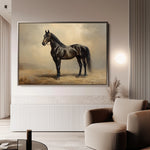 Horses 199 Canvas Art 60 x 40 cm / Black