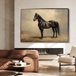 Horses 199 Canvas Art 60 x 40 cm / Black