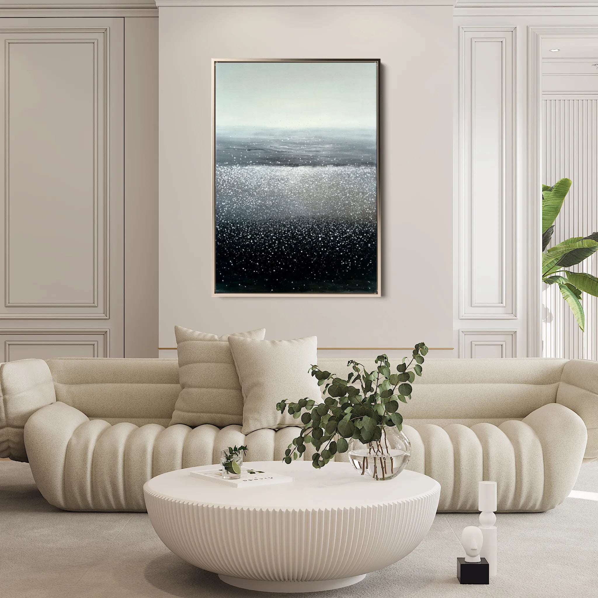 Abstract 1990 Canvas Art 60 x 40 cm / Black